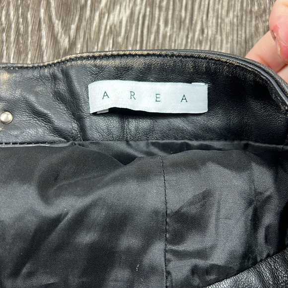 AREA Studded Leather Strapless Corset Top - Picture 7 of 11